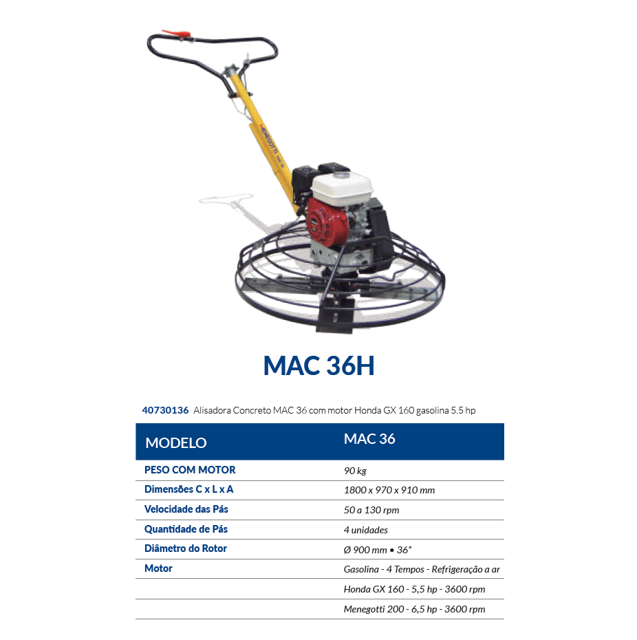 Assistência Santa Cruz | ALISADORA CONCRETO MAC 36 MENEGOTTI 40730136